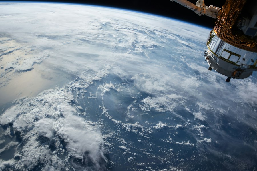 View of Earth from space representing global reach